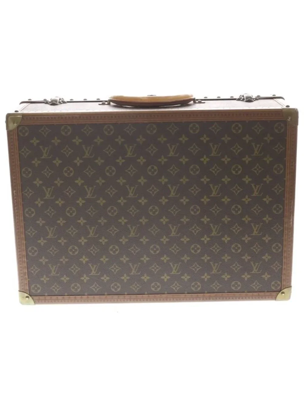 Louis Vuitton Monogram Visten 55 Brown Trunk Suitcase Vintage